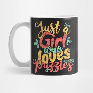 Just A Girl Who Loves Puzzles Gift print Mug